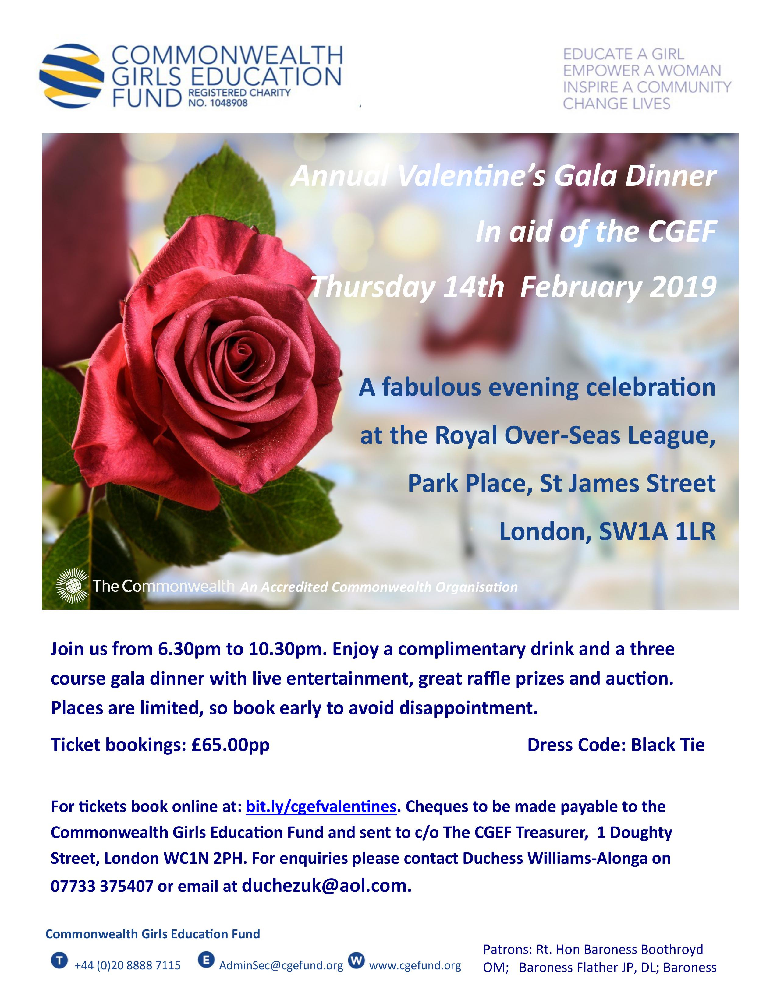 Annual Valentines Gala Dinner 2019